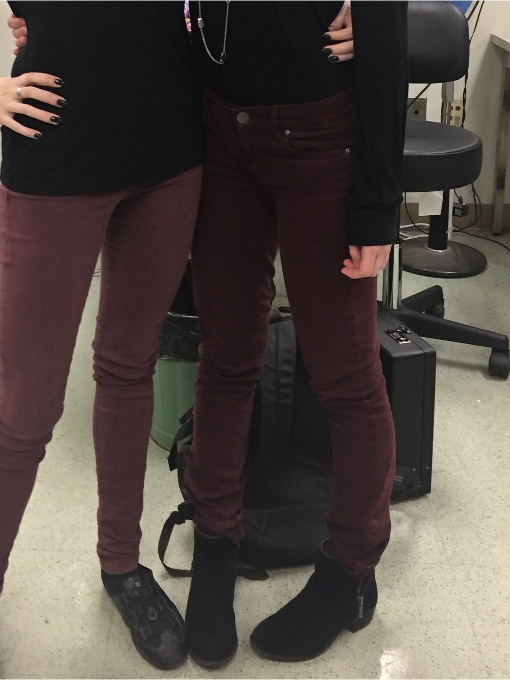 LOFT Burgundy Skinny Jeans